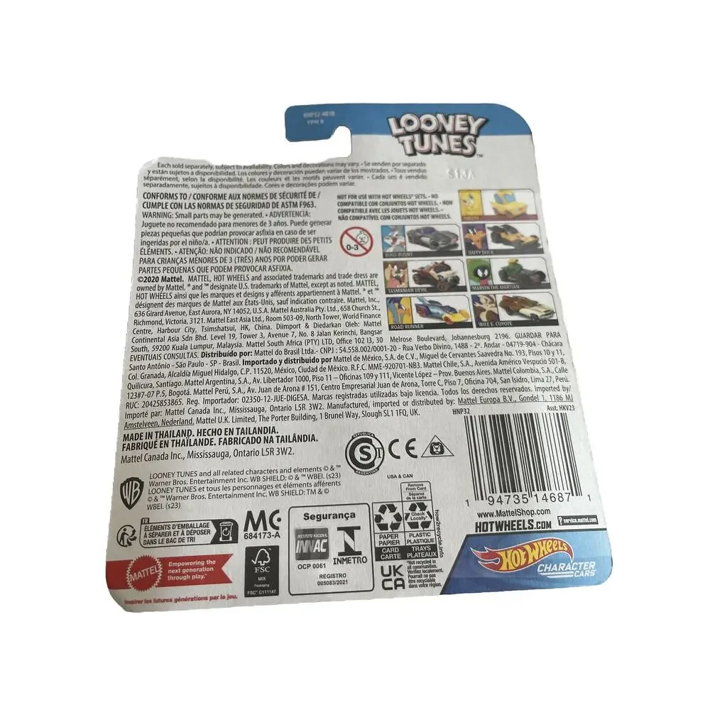 Hot Wheels Looney Tunes Daffy Duck Character Cars WB Mattel Brand New In Box
